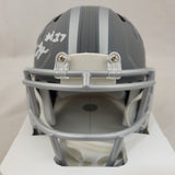 XAVIER LEGETTE SIGNED CAROLINA PANTHERS SLATE SPEED MINI HELMET BECKETT QR