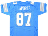 Sam LaPorta Autographed Blue Pro Style Jersey - Beckett W Hologram *Black