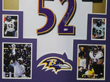 FRAMED BALTIMORE RAVENS RAY LEWIS AUTOGRAPHED SIGNED JERSEY BECKETT HOLO