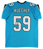 Luke Kuechly Authentic Signed Blue Pro Style Jersey Autographed BAS
