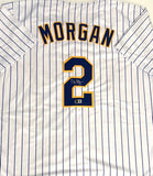 Brewers Outfielder NYJER MORGAN Signed Custom Replica Pinstripe Jersey AUTO BAS