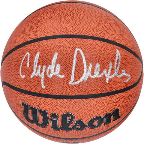 Clyde Drexler Portland Trail Blazers Signed Wilson Basketball