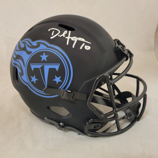 DEANDRE HOPKINS SIGNED TENNESSEE TITANS F/S ECLIPSE SPEED REP HELMET BECKETT QR