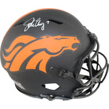 John Elway Autographed Denver Broncos Authentic Eclipse Helmet Beckett 50220