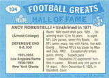 Andy Robustelli Autographed/Signed New York Giants 1988 Swell HOF Card 43161