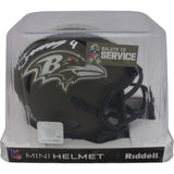 Zay Flowers Autographed Baltimore Ravens 22 Salute Mini Helmet Beckett 48002