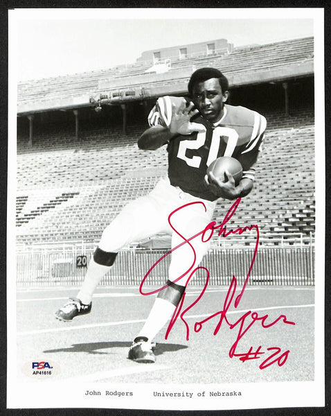 John Rodgers Signed/Autographed 8x10 Photo Nebraska Heisman PSA/DNA 196675