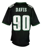 Jordan Davis Signed Custom Black Pro Style Football Jersey JSA