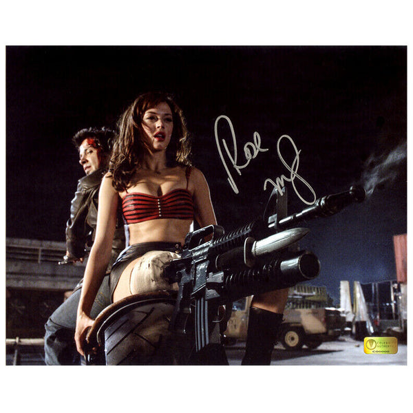 Rose McGowan Autographed Grindhouse Planet Terror Motorcycle 8x10 Scene Photo