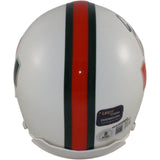 Edgerrin James Autographed Miami Hurricanes Mini Helmet Beckett Witness 54762