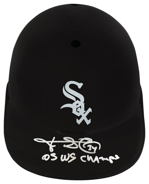 Freddy Garcia Signed White Sox Souvenir Replica Batting Helmet w/Champs (SS COA)