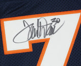 Terrell Davis Signed Custom Navy Blue Pro Style Football Jersey JSA