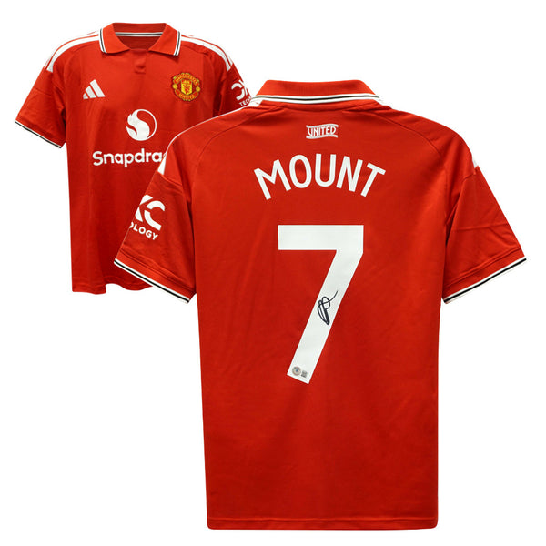 Mason Mount Signed Manchester Utd 2026-27 Home Soccer Jersey #7 with Beckett COA