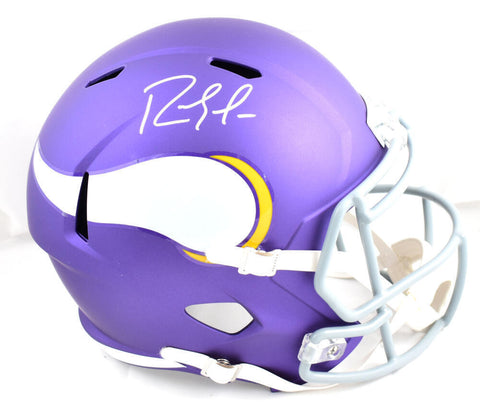 Randy Moss Autographed Vikings F/S Tribute Speed Helmet-Beckett W Holo *Silver
