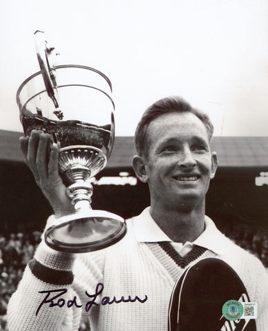 Rod Laver Authentic Signed 8x10 Black & White Photo Autographed BAS #BH049717
