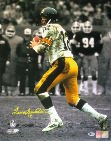 Terry Bradshaw Autographed Pittsburgh Steelers Spotlight 16x20 Photo Beckett