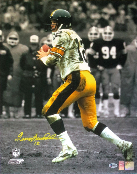 Terry Bradshaw Autographed Pittsburgh Steelers Spotlight 16x20 Photo Beckett