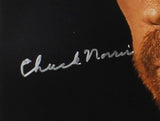 Chuck Norris Signed Unframed 11x14 Close Up Photo with Black Background