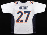 Damarri Mathis Signed Denver Broncos Home Jersey (JSA COA) 2nd Year Defensive Bk