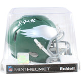 Devonta Smith Autographed Philadelphia Eagles Mini Helmet 74 TB Beckett W 58585