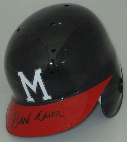 Milw Braves Hall of Famer HENRY HANK AARON Signed Full Size Helmet AUTO - JSA