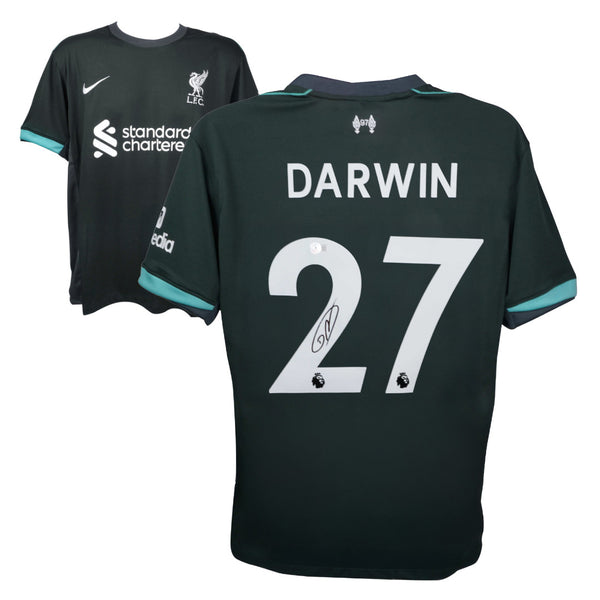 Darwin Nunez Signed Liverpool FC Away Soccer Jersey #27 with Beckett COA