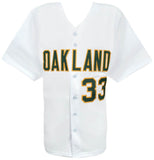 Jose Canseco Signed White Custom Baseball Jersey w/40-40 - (SCHWARTZ COA)