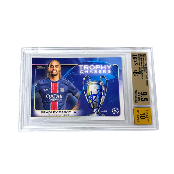 Bradley Barcola Signed 2024-25 Topps UCC Trophy Chasers #RF20 - BGS 9.5 AUTO 10