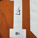 Autographed/Signed VINCE YOUNG Texas Orange College Jersey JSA COA Auto