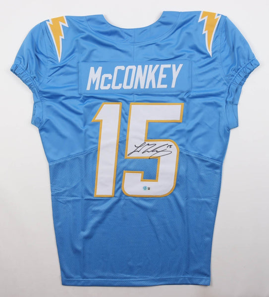 Ladd McConkey Signed Los Angeles Chargers Jersey (Beckett) Ex-Georgia Bulldog WR