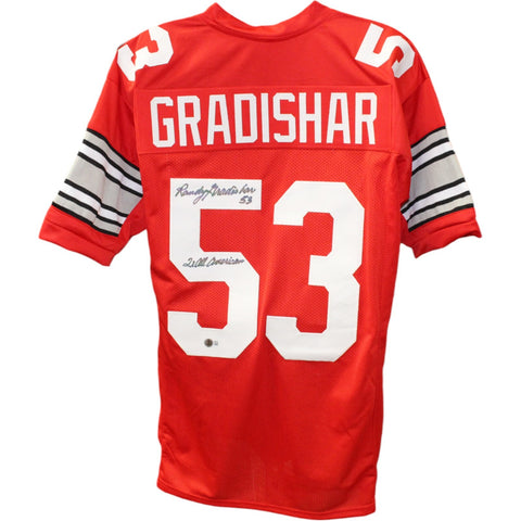 Randy Gradishar Autographed/Signed College Style XL Red Jersey Beckett 44616