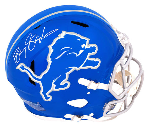 Barry Sanders Signed Lions FLASH Riddell F/S Auth ProLine Speed Helmet -(SS COA)