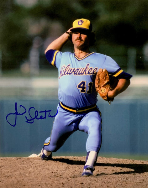 Milw Brewers 1982 AL Champion Pitcher JIM SLATON Signed 8x10 Photo #3 AUTO
