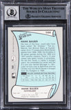 Yankees Hank Bauer Signed 1989 Pacific Legends II #144 Card Auto 10! BAS Slabbed
