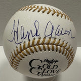 Braves HENRY HANK AARON Signed Official GOLD GLOVE LOGO Baseball #1 AUTO - JSA