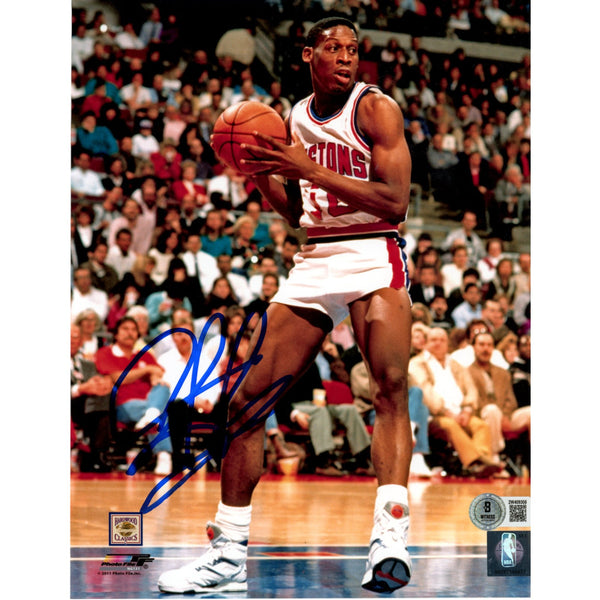 Dennis Rodman Autographed Detroit Pistons 8x10 Photo Beckett Witness 49712