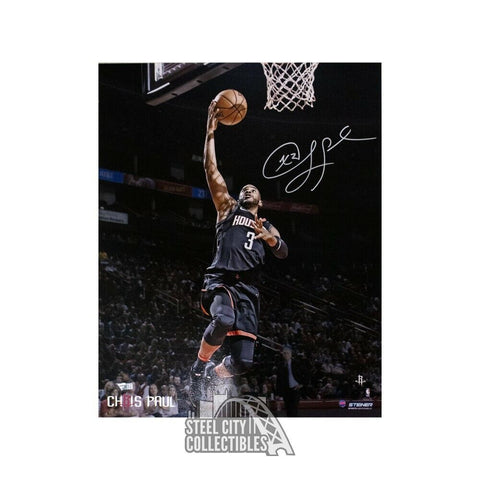 Chris Paul Autographed Houston Rockets 16x20 Photo - Fanatics (Black Jersey)