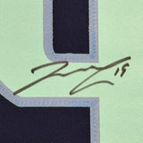 Framed Autographed/Signed Jared McCann 35x39 Seattle Blue Jersey JSA COA