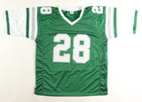Bill Bradley Signed Philadelphia Eagles Green Jersey (Beckett) Philly Def. Back