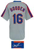Dwight Gooden (METS) Signed Grey T/B Custom Baseball Jersey - (SCHWARTZ COA)