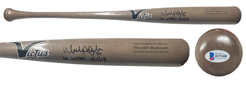 Walker Buehler Autographed "No Hitter 8/14/18" Victus Game Model Bat Beckett