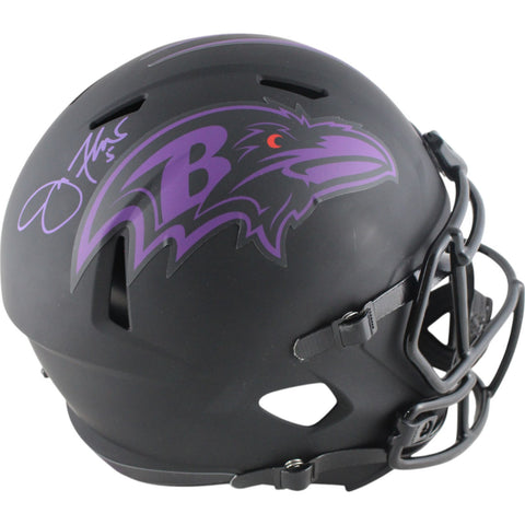Joe Flacco Autographed/Signed Baltimore Ravens F/S Eclipse Helmet JSA 49684