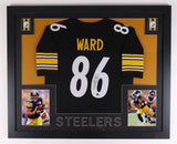 Hines Ward Signed Pittsburgh Steelers 35"x 43" Custom Framed Jersey (Beckett)