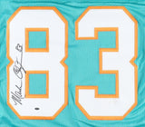 Mark Clayton Signed Miami Dolphins Jersey (OKAuthentics Holo) Pro Bowl Receiver
