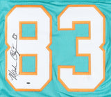 Mark Clayton Signed Miami Dolphins Jersey (OKAuthentics Holo) Pro Bowl Receiver