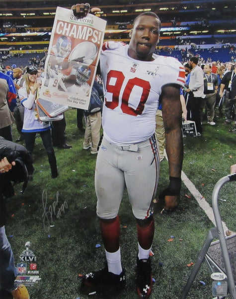 Jason Pierre Paul Signed/Autographed 16x20 Photo Giants SB XLVI JSA 213419