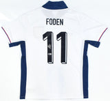 Phil Foden Autographed England Home Soccer Jersey #11 - Beckett Hologram *L
