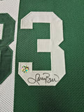 FRAMED BOSTON CELTICS LARRY BIRD AUTOGRAPHED SIGNED JERSEY LARRY BIRD HOLO