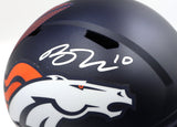 Bo Nix Autographed Navy Broncos 5280 Full Size Replica Speed Helmet Beckett COA