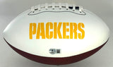 Packers Running Back JOSH JACOBS Signed Wilson White Panel Football AUTO - BAS